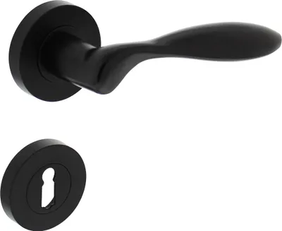 Produktbild von Intersteel Türdrücker George auf Rosette ø52x10 mm mit BB-Rosetten Schwarz