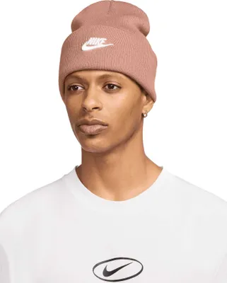 Immagine prodotto di Nike - Berretto "Futura Peak" per uomini/donne Unisex BC7044 (Taglia unica) (Oro rosa/Bianco)
