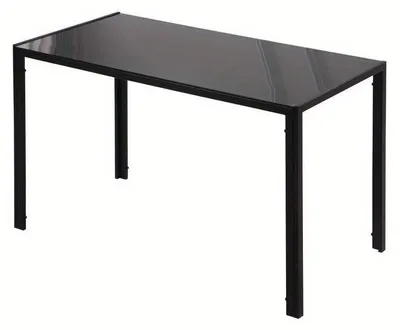 Produktbild von Esstisch – Ausziehbarer Küchentisch – 120x60x75 cm – Massivholz & Schwarz – Platzsparend