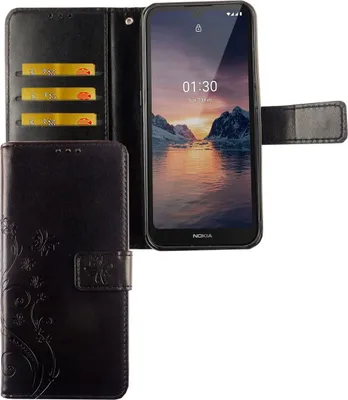 Produktbild von Nokia 1.3 Handy Hülle Schutz Tasche Cover Flip Case Kartenfach Schwarz