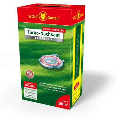 Image de Wolf Garten LR-S 100 Turbo sursemis gazon ombre 2 kg boîte pliante