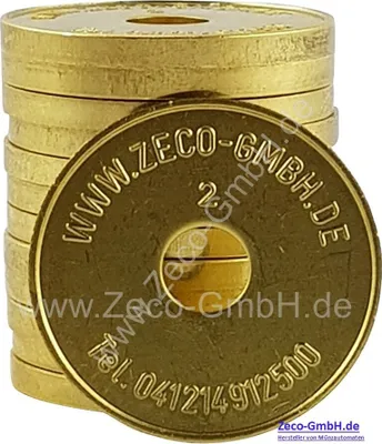 Produktbild von 10x Zeco Pfandmarke Chip in der Größe von 0,50 € / 50 Cent