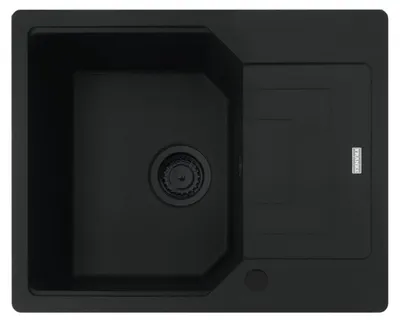 Obrázek produktu pro Dřez FRANKE URBAN UBG 611-62 v provedení BLACK MATT - BLACK COLLECTION se středovým voličem z nerezové oceli / Velikost výřezu 600 x 480 mm R15 / Granitový dřez