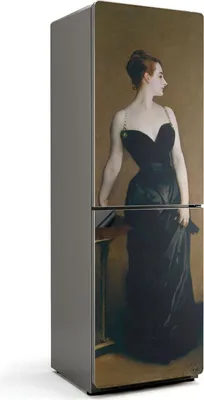 Produktbild von Eine elegante Figur im Kleid – Magnetische Kühlschrank Abdeckung – Dekorfolie magnetisch Küche – Kühlschrank Magnet Deko – selbstklebende Magnettafel – Magnetfolie für Kühlschranktür – 60x190 cm