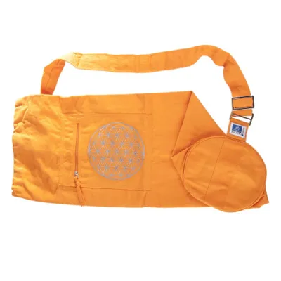 Produktbild von Yoga Tasche - mit Blume des Lebens orange
