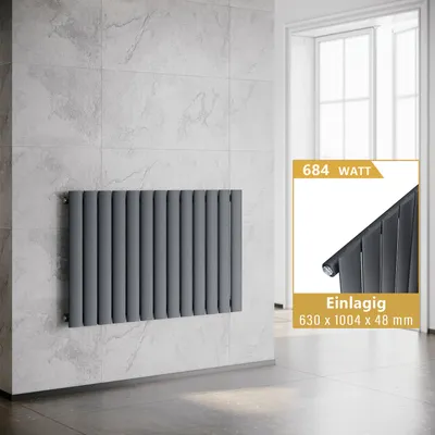 Obrázek produktu pro Horizontální deskový radiátor SONNI antracit 630×1004mm