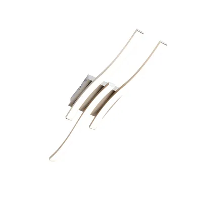 Image de Trio Leuchten - Plafonnier design I Lampe de plafond I Lampe I Acier I Argent I nickel mat incl. LED - Onda KleinI 3-flamme I Salon I Chambre I Cuisine - Acier Autre - I LED (non interchangeable)