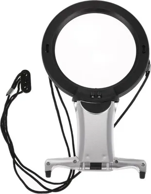 Produktbild von 2- und 6-fache Vergrößerungsgläser mit LED-Beleuchtung, freihändiges Trageband zum Sticken, Lesen, Nähen, Basteln und Schmuckherstellen
