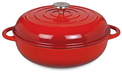 Produktbild von Küchenprofi Gourmetpfanne mit hohem Deckel, 28 cm classic red