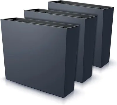 Produktbild von Set aus 3 Rechteckigen Kunststoff Blumenpotten für Innen und Außen - Modern Design - 58 x 18 x 49,8 cm - 44 Liter