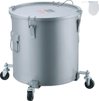 Produktbild von VEVOR Fritteusen-Fetteimer, 30 L Ölentsorgungsbehälter mit Rollensockel, Kohlenstoffstahl mit Rostfreier Beschichtung, Öltransportbehälter mit Deckel, Verschlussklammern