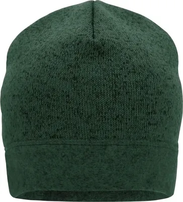Produktbild von Strickmütze in Melangeoptik dark-green-melange/black, Gr. one size