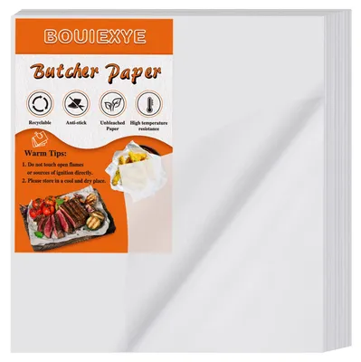 Metzgerpapier 50 Stück, 30,5 x 30,5 cm, weiß, vorgeschnitten