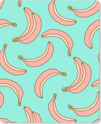 Produktbild von MuchoWow® Mauspad Mousepad Rosa - Banane - Obst - Muster 19x23 cm - Mousepads - Maus Mat - Pad - Mausunterlage - Mauspads - Spielen