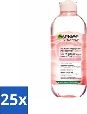 Immagine prodotto di Garnier - SkinActive - Acqua micellare detergente - Acqua di rose - Pelle luminosa - 400 ml - Value pack - 25 pezzi