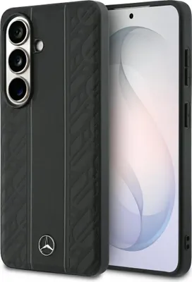 Obrázok produktu pre Mercedes MagSafe puzdro Galaxy S26 pravá koža čierna pruhy logo kovové