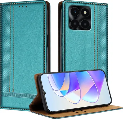 Produktbild von Handyhülle für Honor X6A Leder Flip Klappbare Schutzhülle mit Standfunktion Grün