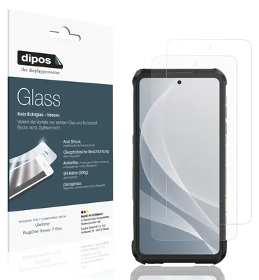 Immagine prodotto di 2x Pellicola Protettiva per Ulefone RugOne Xever 7 Pro Protezione opaco Vetro Flessibile 9H dipos