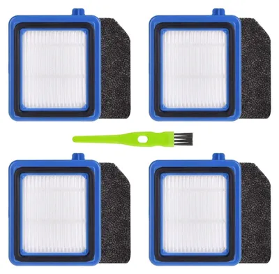 Produktbild von QX7 Filter für AEG 4 Stück Filter Zubehör Set für AEG QX6 QX7 QX8-2 ASKW1 Staubsauger Filterset Ersatzteile Ersatzfilter mit Waschbar 4 Vormotorfilter 4 Hygienefilter 1 Reinigungsbürste, für AEG Akku-Staubsauger Ersatzfilter