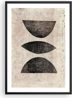 Produktbild von Gerahmtes Poster - Schwarzer Rahmen - Form Figuren Geometrisch - 50x70 cm - Wand Bild - Wanddeko - Wandbilder - Kunstposter - Wandposter - Bilderrahmen - Bilder - Kunstdruck - P2BPA50x70-5099
