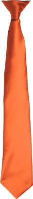 Image de Cravate en satin à clipser Premier Herren RW4407 (taille unique) (Orange)