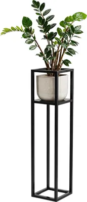 Produktbild von FRAMADO, Blumenständer, Pflanzenständer Metall Schwarz, CORDA, 21x21x90cm