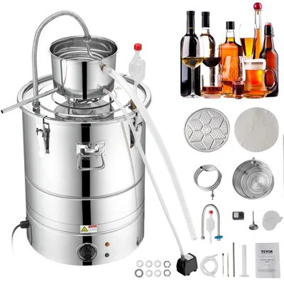 Destillierapparat 50 l, 2800 W, Edelstahl, mit Wasserpumpe
