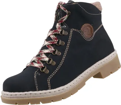Produktbild von Rieker Y9402-14 Damen Boots, Blau, Kunstleder, Warmfutter, NEU - Damenschuhe Modische Stiefelette / Boots, Blau, absatzhöhe: 20 mm