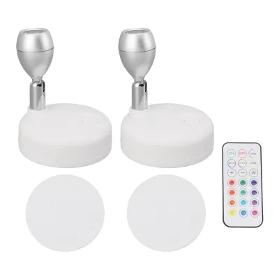 Obrázok produktu pre Bezdrôtový vnútorný reflektor s diaľkovým ovládaním, 13 farieb, otočný, batériovo napájané akcentové osvetlenie umeleckých diel