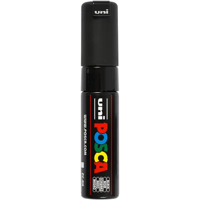 Produktbild von POSCA PC8K N, 1 Stück(e), Schwarz, Schwarz, Rund, 8 mm, Tinte auf Wasserbasis