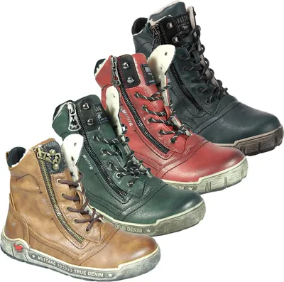Produktbild von Mustang Damen Stiefelette Schnürboot Warmfutter Reißverschluss 1290-609, Größe:37 EU, Farbe:Grün