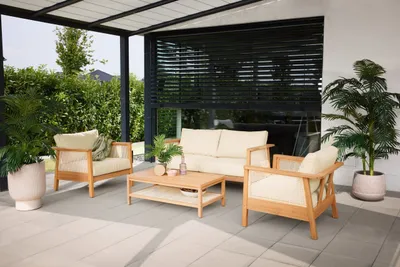 Produktbild von Primaster Gartenmöbel-Set Aruba Akazie/Wiener Geflecht