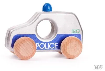 Produktbild von Bajo Polizeiauto Spielzeug - Holzauto für Kinder ab 3 Jahren