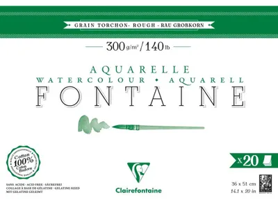 Produktbild von Clairefontaine 975509C, Kunstdruckpapierblock, 300 g/m², 20 Blätter