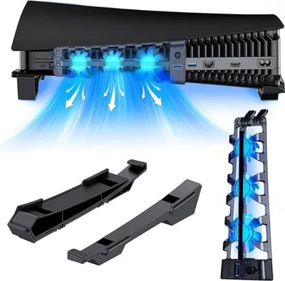 Zdjęcie produktu dla Chłodzenie do komputera do gier lub PS5 – wentylator USB z wentylatorem 120 mm