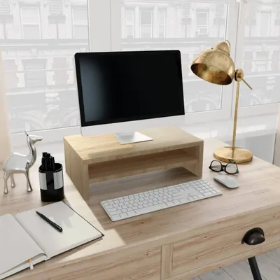 Produktbild von "2026 Promotion" Monitorständer Sonoma-Eiche 42x24x13 cm Holzwerkstoff - TV-Regal CC26882