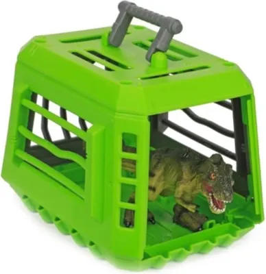 Produktbild von Toi-Toys 37540Z WORLD OF DINOSAURS – Dinosaurier im Käfig - Tragekoffer mit Figur – Dino Spielzeug Tyrannosaurus