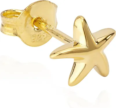 Produktbild von Einzel Ohrstecker Seestern 925 Silber Rosegold Vergoldet 7mm glänzende Ohrringe
