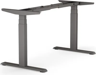Produktbild von Tischgestell E-MORE 3-stufig elektrisch höhenverstellbar 640-1290 mm anthrazit 2 Motoren