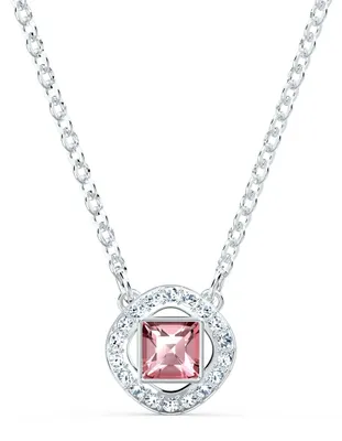 Immagine prodotto di Swarovski, collana "Angelic Square", quadrata, rosa, placcata in rodio, esclusiva Amazon