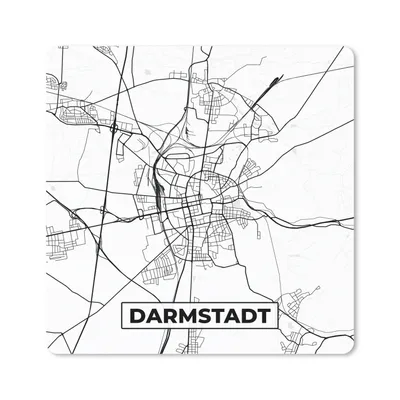 Produktbild von MuchoWow® Mauspad Mousepad Karte - Darmstadt - Karte - Stadtplan 20x20 cm - Mousepads - Maus Mat - Pad - Mausunterlage - Desk Mat - Bureauartikeln