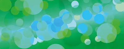 Produktbild von Wallario Poster - Grüne und blaue Kreise - harmonisches Muster, Kunstdruck Größe: 80 x 200 cm