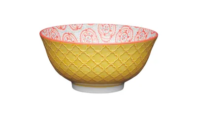 Immagine prodotto di KitchenCraft ECMKCBOWL30SET - Set di ciotole in Vetroceramica con motivo di piastrelle/mandala, gres.