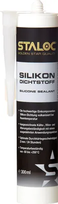 Produktbild von STALOC Silikon-Dichtstoff | transparent | Qualitäts-Silikon für den Maschinenbau | 300 ml Kartusche