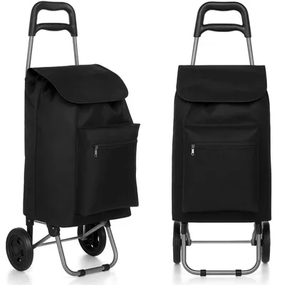 Obrázek produktu pro nákupní vozík skládací taška na kolečkách Carelle Argos černý lehký pevný 35 l 25 kg