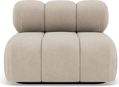 Image de Lisa Design Ruby - module d'assise en velours texturé , Beige