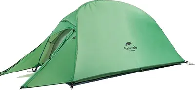 Produktbild von Naturehike Cloud Up 1-Personen-Zelt, ultraleicht, doppellagig, wasserdicht mit einem Wassersäulenwert von 3000 mm, 1P - 210T Grün