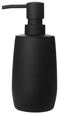 Immagine prodotto di Distributore di sapone nero in plastica ABS, ricaricabile, capacità 300 ml, ideale per bagno e cucina