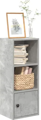 Produktbild von "im Angebot" Bücherregal, Standregal, Aufbewahrungsregal, Betongrau 31x24x77 cm Holzwerkstoff - Aktenregal CC24546