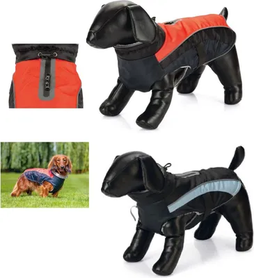 Produktbild von Beeztees Hundemantel Saby, Farbe:rot/ schwarz, Größe:28 cm